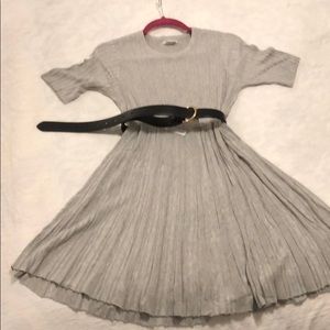 Grey lightweight sweater dress.